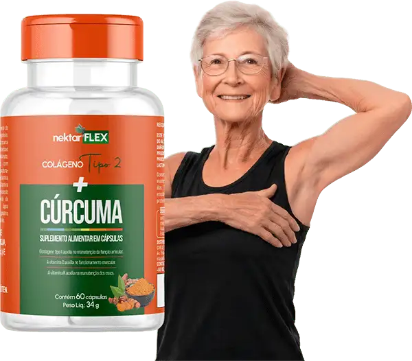 Modelo segurando Nektar Flex - Saúde depois dos 40